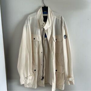 Vintage Tommy Hilfiger Men's Cream Jacket